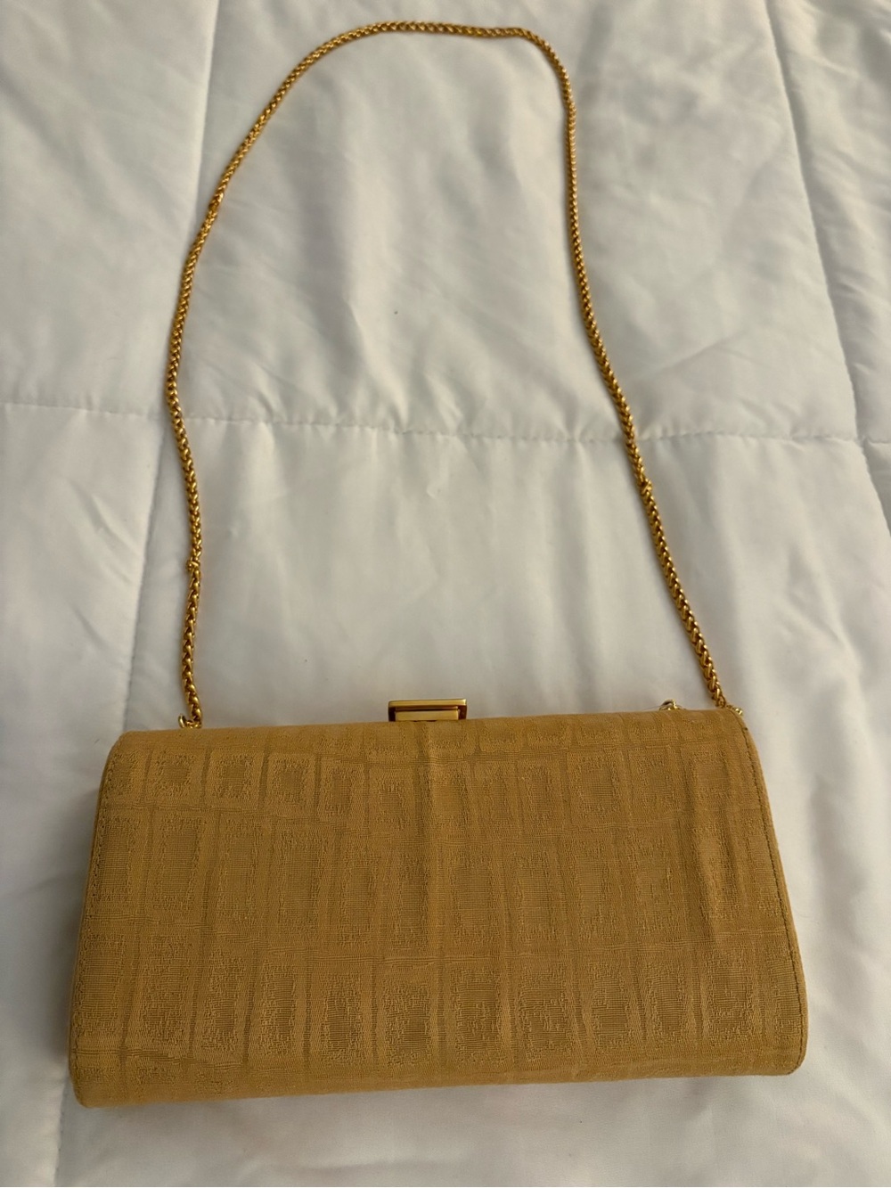 Vintage Neiman Marcus Made in Italy Gold Chain Evening Bag Clutch